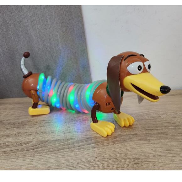 Disney Other - Disney Pixar Toy Story SLINKY DOG Lights Up Flashing Colored Coils WORKS